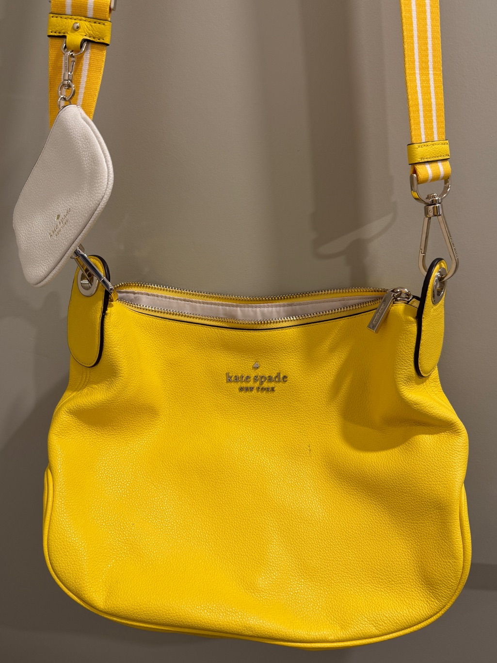 New Kate Spade New York Rosie Crossbody Yellow Leather Bag Purse